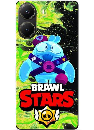 Чехол силиконовый бампер для xiaomi poco x7 pro с героем бравл скуик