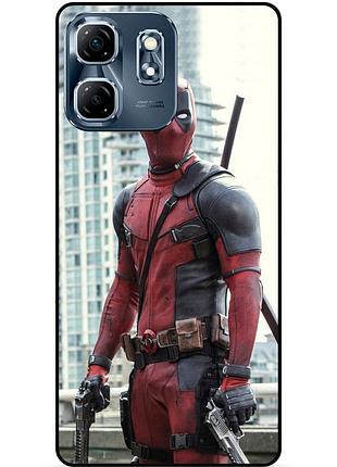 Чехол силиконовый бампер для infinix smart 9 (x6532) с рисунком deadpool дэдпул