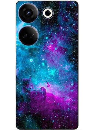 Чехол силиконовый бампер для tecno camon 20 pro с рисунком галактика космос