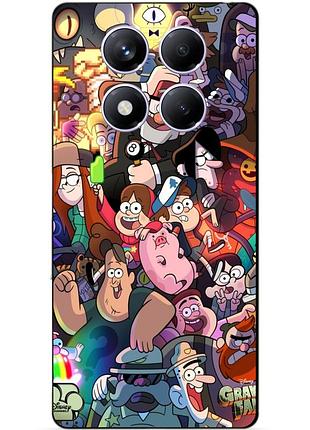 Чехол силиконовый бампер для xiaomi redmi note 14 pro plus 5g с рисунком гравити фолз gravity falls