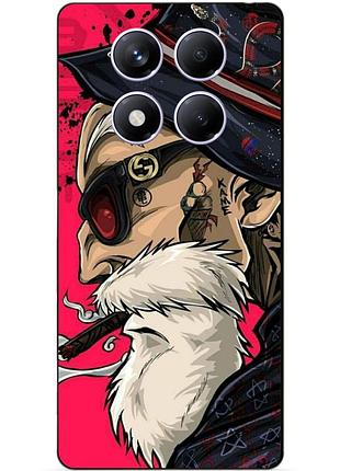 Чехол силиконовый бампер для xiaomi redmi note 14 pro с рисунком дед хипстер