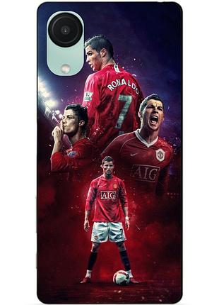 Чехол силиконовый бампер для samsung a03 core с рисунком ronaldo mu роналдо