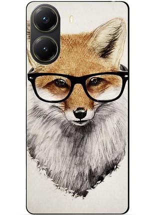 Силіконовий чохол бампер для xiaomi poco x7 pro з малюнком лиса