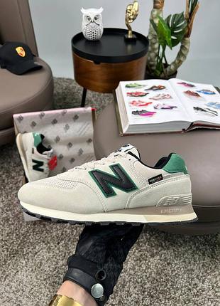 Мужские кроссовки new balance 574 light grey green