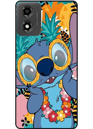 Силіконовий бампер чохол для motorola moto e14 з малюнком стіч stitch