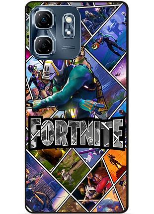 Силіконовий чохол бампер для infinix hot 50i (x6531b) з картинкою фортнайт fortnite