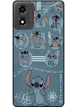 Силіконовий бампер чохол для motorola moto e14 з картинкою стіч stitch