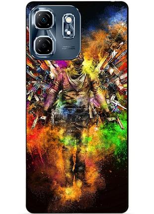 Чехол силиконовый бампер для infinix smart 9 (x6532) с рисунком воин контр-страйк counter-strike