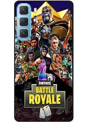 Чехол силиконовый бампер для infinix hot 50 (x6882) с рисунком фортнайт fortnite