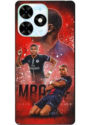 Чехол силиконовый бампер для infinix smart 8 plus (x6526) с рисунком мбаппе psg mbappe