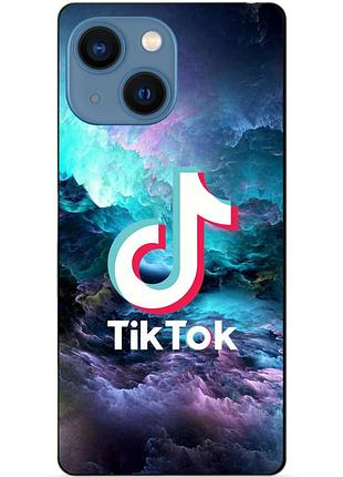 Силіконовий чохол бампер для iphone 15 з малюнком tik tok тік ток