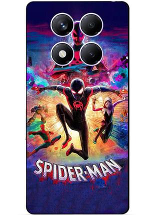 Чехол силиконовый бампер для xiaomi redmi note 14 pro plus 5g spider man человек паук майлз моралес