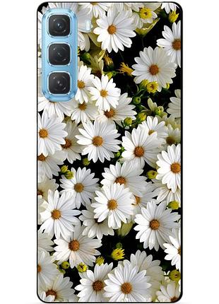 Силіконовий чохол бампер для infinix hot 50 pro (x6881) з малюнком ромашки квіти