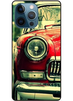 Чехол силиконовый бампер для iphone 15 pro max с рисунком ретро авто chevrolet машина