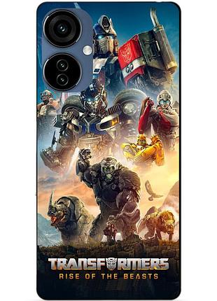 Силиконовый чехол бампер для oppo a3 с картинкой звероботы трансформеры transformers