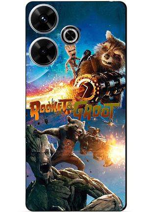 Силіконовий чохол бампер для infinix hot 30 (x6831) rocket groot ракета грут стражі галактики