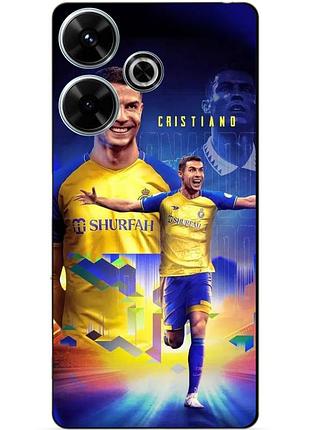 Чехол силиконовый бампер для infinix hot 30 play (x6835b) с рисунком роналдо аль наср ronaldo
