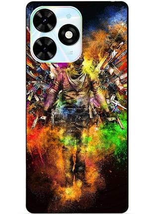 Чехол силиконовый бампер для infinix smart 8 plus (x6526) с рисунком воин контр-страйк counter-strike