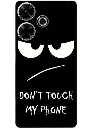 Чехол силиконовый бампер для infinix hot 30 play (x6835b) с рисунком глаза dont touch my phone