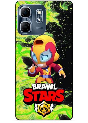 Чехол силиконовый бампер для infinix hot 50i (x6531b) с героем бравл макс
