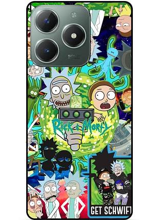 Силіконовий чохол бампер для realme c61 з малюнком rick and morty рік і морті