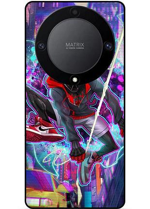 Чехол силиконовый бампер для huawei honor magic 6 lite с картинкой spider man человек паук майлз моралес