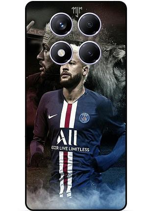 Чехол силиконовый бампер для xiaomi redmi note 14 pro с рисунком неймар neymar