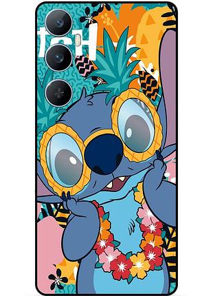 Чехол силиконовый бампер для realme c65 с рисунком стич stitch