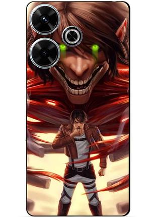Силіконовий чохол бампер для infinix hot 30 (x6831) з малюнком attack on titan атака титанів