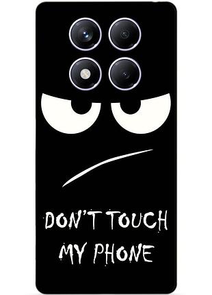 Силіконовий чохол бампер для xiaomi redmi note 14 pro з малюнком очей dont touch my phone