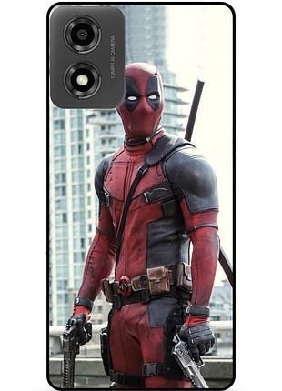 Силиконовый чехол с рисунком дэдпул deadpool для iphone 4