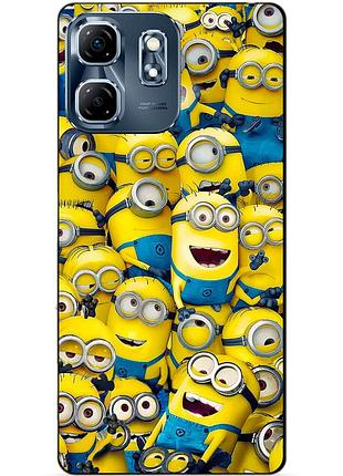 Чехол силиконовый бампер для infinix hot 50i (x6531b) с рисунком миньоны minion