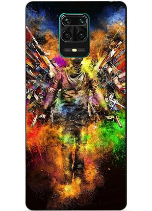 Силіконовий чохол бампер для xiaomi redmi note 9s з малюнком воїн контр-страйк counter-strike