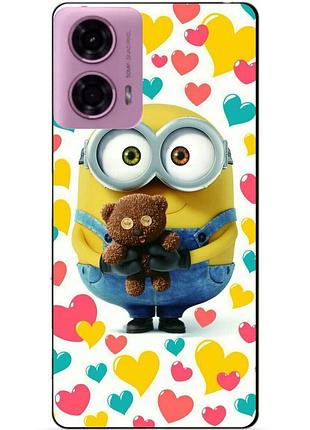 Силіконовий чохол бампер для motorola moto g85 5g з малюнком міньйон боб minion
