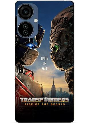 Силиконовый чехол бампер для oppo a3 с рисунком звероботы трансформеры transformers