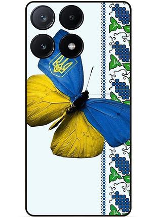 Силіконовий чохол бампер для infinix note 40 (x6853) з малюнком метелик україна метелик