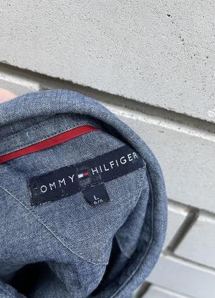 Джинсова блакитна сорочка tommy hilfiger8 фото