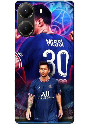 Силіконовий чохол бампер для xiaomi poco x7 pro з малюнком мессі псж messi