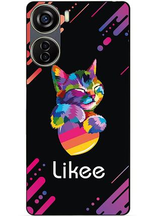 Силіконовий чохол бампер для zte blade v40 design з малюнком likee лайки