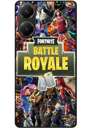 Чехол силиконовый бампер для xiaomi poco x7 pro игра fortnite фортнайт