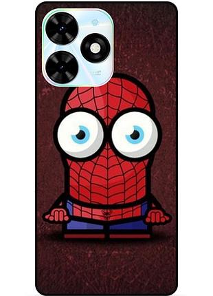 Чехол силиконовый бампер для infinix smart 8 (x6525) с рисунком миньон человек паук spider man