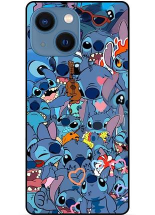 Чехол силиконовый бампер для iphone 15 plus лило и стич stitch