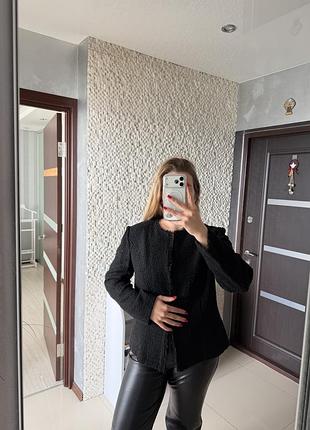Чорний твідовий піджак