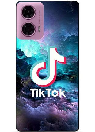 Силіконовий чохол бампер для motorola moto g85 5g з малюнком tik tok тік ток