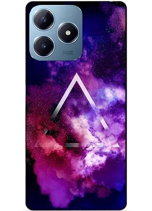 Чехол силиконовый бампер для realme c63 с рисунком космос галактика