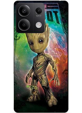Чехол силиконовый бампер для xiaomi redmi note 14s с рисунком groot грут стражи галактики