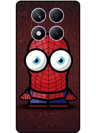 Чехол силиконовый бампер для xiaomi poco x7 с рисунком миньон человек паук spider man