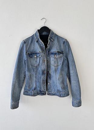 Жіноча джинсовка dolce & gabbana archival denim jacket y2k blue jean jacket logo print lining