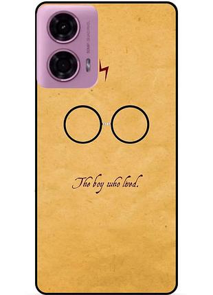 Чохол силіконовий бампер для motorola moto g85 5g з малюнком гаррі поттер harry potter окуляри