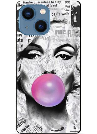 Силіконовий чохол бампер для iphone 14 з малюнком мерілін монро marilyn monroe